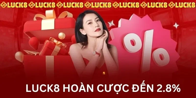 Khuyến mãi hoàn trả LUCK8 cực chất đến 2.8%