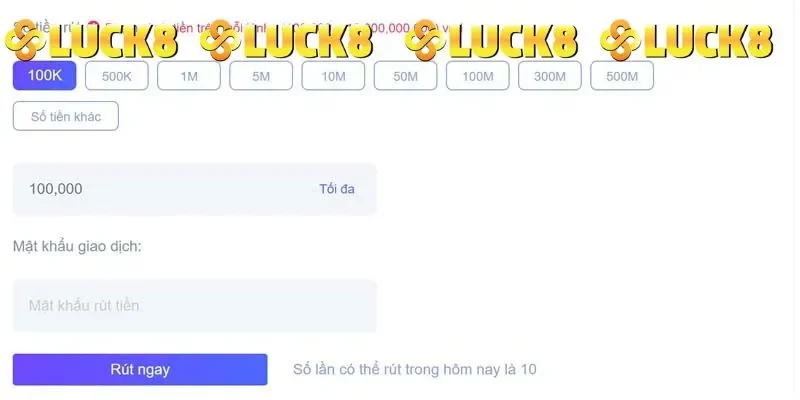 Lưu ý khách hàng cần đảm bảo trước khi thao tác với hệ thống để rút tiền